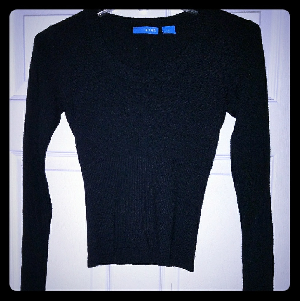 dELiA*s dark academia style black sweater